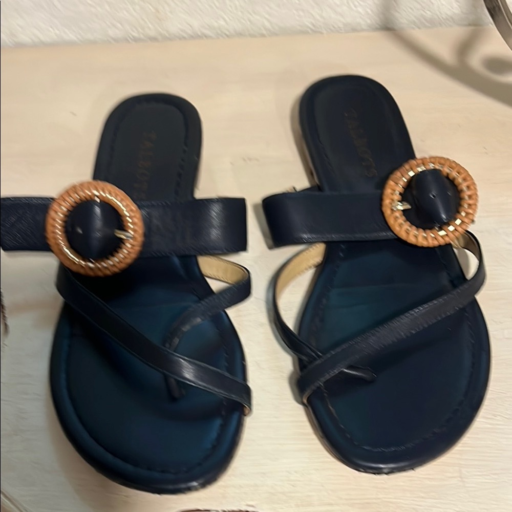 Talbots Black and Tan Sandals with Elegant Design